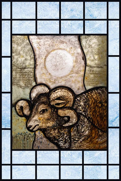 Custom Size Stained Glass Window Film Animal Pattern Rabbit Crow  Bird Fox For Rectangular Shape Glass Office Home Decor