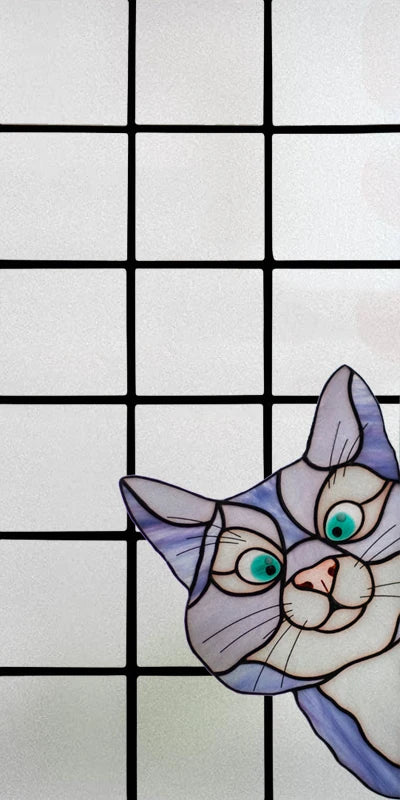 Custom size electrostatic frosted stained glass window film church home foil door stickers PVC waterproof window films