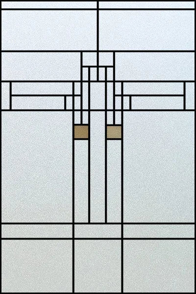 Custom Size Stained Glass Window Film Frosted Privacy Static Cling Retro Prairie Style Stickers Shower Kitchen Office Home Decor