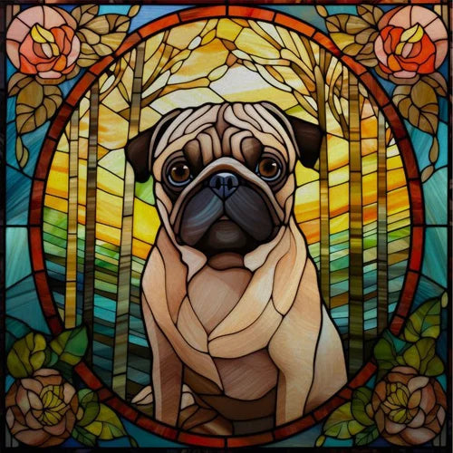 Custom size Window Film Stained Glass Films Frosted Privacy Static Cling Retro Dog Tiger Cat Sticker Bathroom Skylight Decor