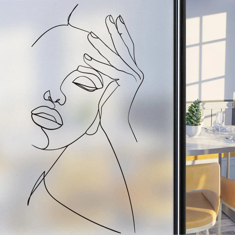 Custom Size Window Glass Films Window Film Static Cling Art Pictures Beauty Women Nude Girl Shower Nordic Obscure Stickers