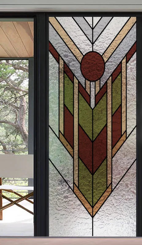 Frosted Stained Glass Window Film, 3D Matte, Static Cling,Privacy, Door Sticker,Customized for Kitchen, Office, Home Decor