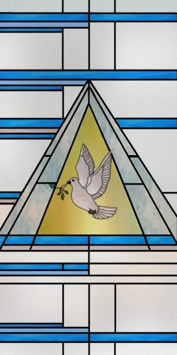 Frosted Stained Glass Window Film, Customized Privacy, Static Cling,Church Style, Door Sticker, Office, Bathroom Home Decor