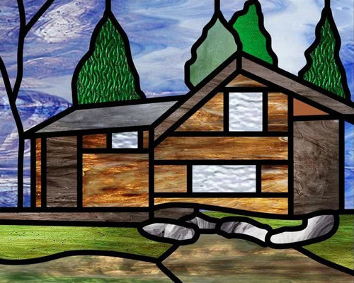 Glass Films Window Sticker Static Cling Frosted Home Decor Private Tint-Film For Door Window Cabinet Wardrobe Village Mountain