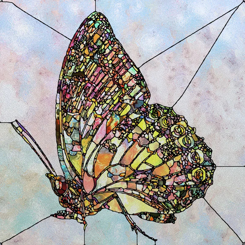 Window Film Frosted Stained Glass Films Static Cling Privacy Films Door Sticker Butterfly Kitchen Office Home Decor Customized