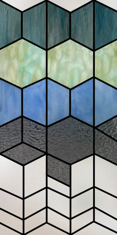 Custom Size Stained Glass Window Film,Frosted Privacy, Static Cling,Retro Prairie Style Stickers,Kitchen Bathroom Door, Home
