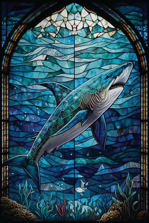 Custom Size Window Stained Glass Films,Fish,Sea World Stickers For Bathroom Bedroom Door Office Home Decor