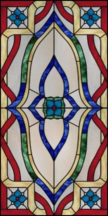 Frosted Stained Glass Window Film, Customized Privacy, Static Cling,Church Style, Door Sticker, Office, Bathroom Home Decor