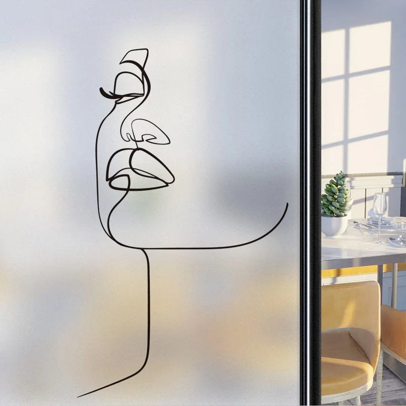 Custom Size Window Glass Films Window Film Static Cling Art Pictures Beauty Women Nude Girl Shower Nordic Obscure Stickers