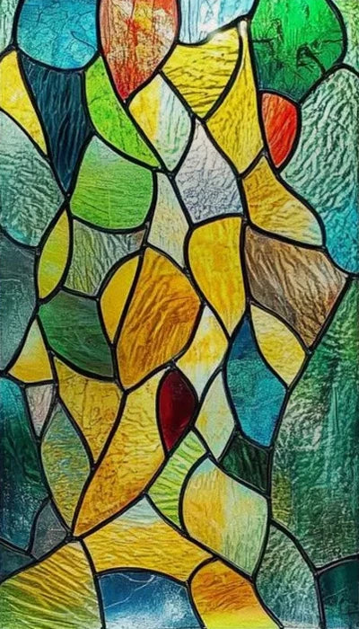 Window Film Stained Glass Films,Frosted Static Cling,Light-transparent Opaque Privacy Sticker,Home Decor,Ginkgo Leaf,Leaves