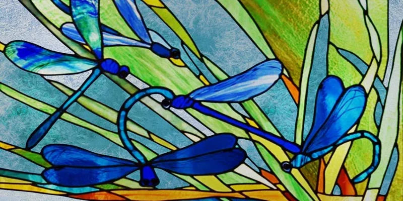 Custom Size Window Film, Stained Glass, Decorative Window Sticker, Privacy Frosted Static Cling, Home Decal