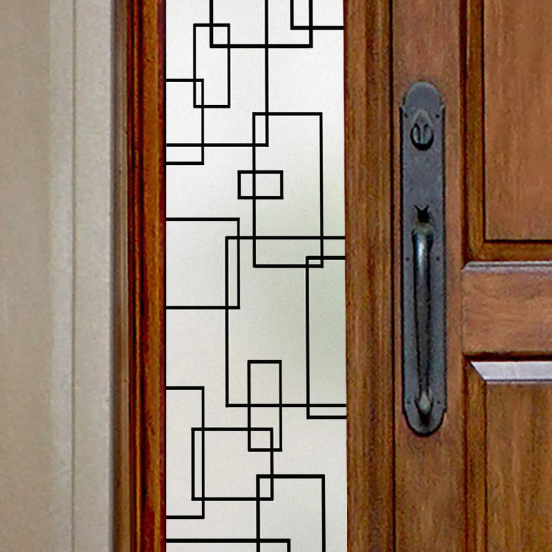 Custom Size Stained Glass Window Film,Frosted Privacy, Static Cling, Door Sticker,Kitchen, Bathroom, Home Decor