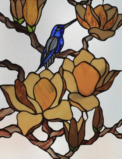 Custom Size Window Stained Glass Films,Bird,Peacock, Static Cling Stickers For Bathroom Bedroom Door Office Home Decor