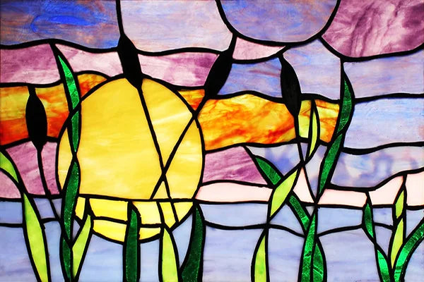 Custom Size Stained Glass Window Film, Transom Frosted Glass Sticker, Kitchen Room Door, Bathroom, Home Decor