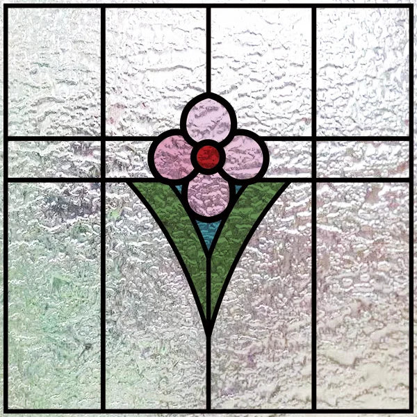 Custom size 3D Matte Window Film Stained Glass Decorative Uv Window Sticker Privacy Frosted Static Cling for Glass Garden Flower