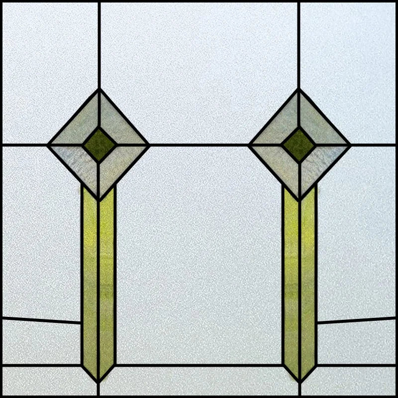 Custom Size Window Film, Stained Glass Sticker, Western Style, Privacy Frosted, Static Cling, Door, Office Home Decal