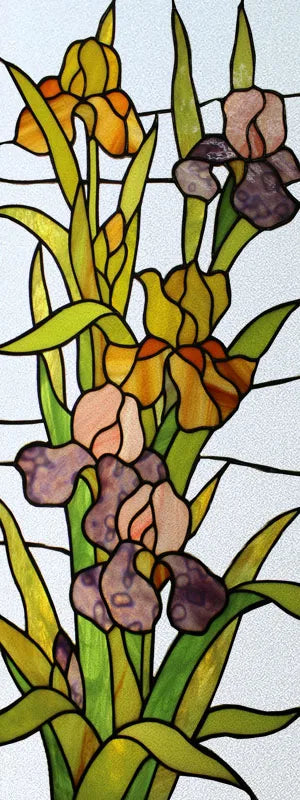 Custom size Stained Glass Films,Flower, Fruit,Tree,Leaf,Bird,Fish Painting Stickers For Bathroom Bedroom Door Office Home Decor