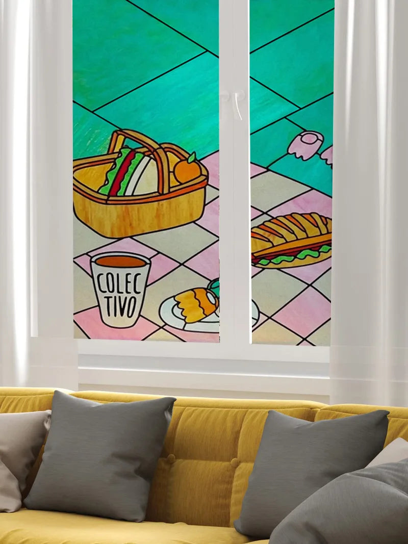 Custom Stained Glass Films Window Film Frosted Sticker Cats For Kids Room Door Light Box Poster Home Decor