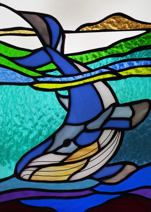 Stained Glass Window Film, Frosted Glass Sticker, Forest，Custom Size, Animals, Plants, Kids Room Door, Poster, Home Decor