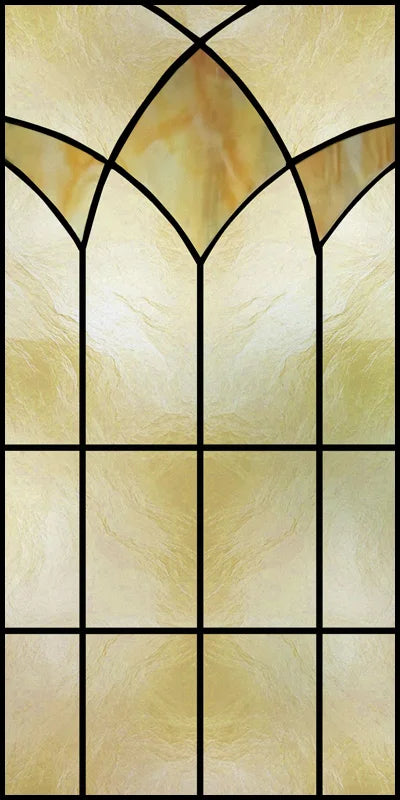 Custom Size Stained Glass Window Film,Frosted Privacy, Static Cling,Retro Prairie Style Stickers,Kitchen Bathroom Door, Home