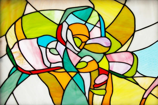 Custom Size Stained Glass Window Film, Transom Frosted Glass Sticker, Kitchen Room Door, Bathroom, Home Decor