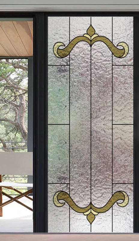 Frosted Stained Glass Window Film, 3D Matte, Static Cling,Privacy, Door Sticker,Customized for Kitchen, Office, Home Decor