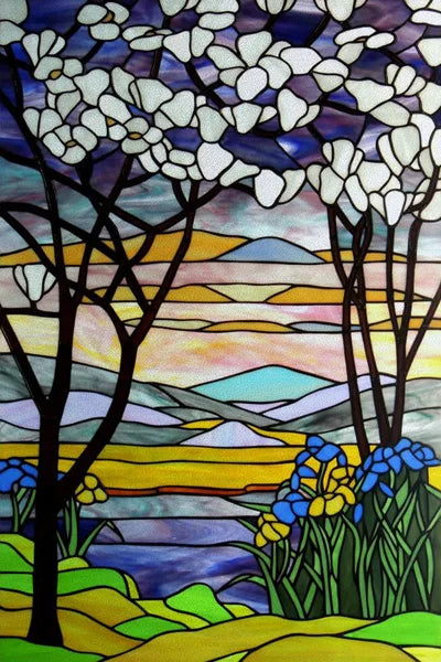 Custom size Glass Films,Stained Glass Stickers Static Cling,Frosted Privacy Print Flower,Tree,Rivers For Window Door Home Decor