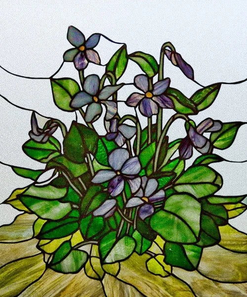 Custom size Glass Films Stained Glass Stickers Static Cling Frosted Privacy PVC Print Flower,Cat,Fish For Window Door Home Decor