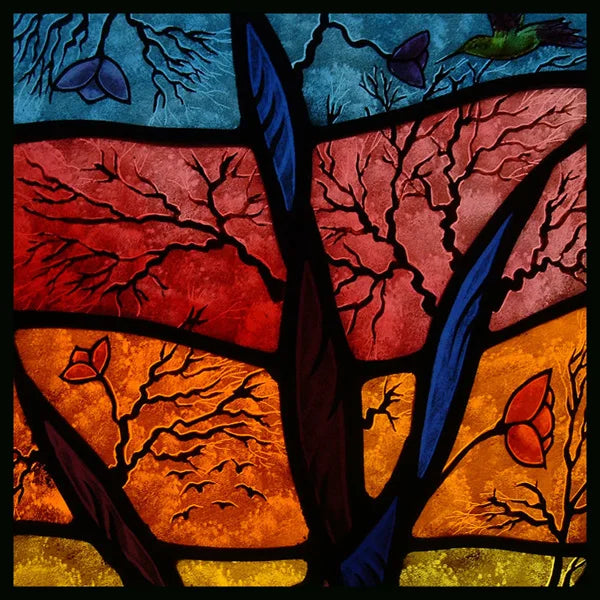 Window Film Stained Glass Films Static Cling Stickers for Bathroom Kitchen Office Home Decor,Tree,Animal,Custom fit to any Size