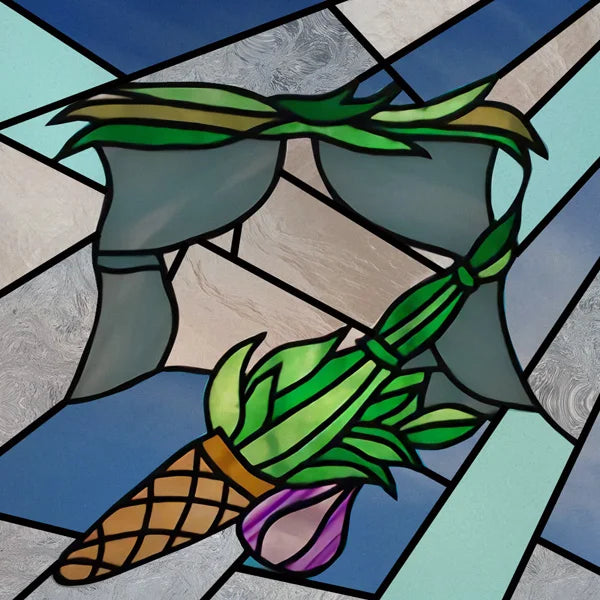 Custom Size Window Film, Stained Glass Films, Square Window Sticker, Retro Church Frosted Static Cling, Door Glass Home Decor