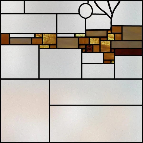 Custom size Window Film Stained Glass Films Square Window Sticker Retro Privacy Frosted Static Cling Home Decor  for Glass Door