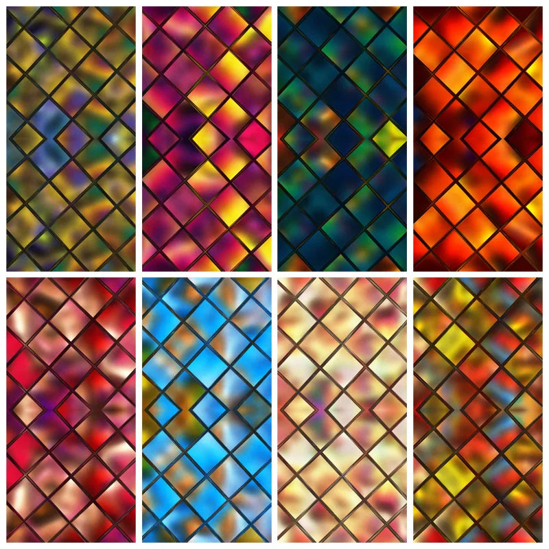 3D Red Square Window Film Print Sticker, Cling Stained Glass Films, Privacy Films, Door Sticker, Office, Home Decor, Customized