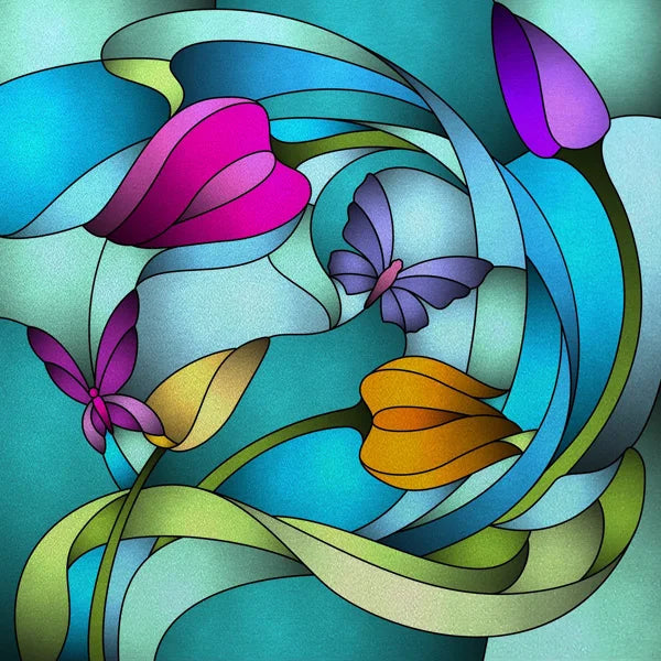 Window Film Frosted Stained Glass Films,Customized Rose Flower Ladybird Static Cling Sticker,Home Decor Foil Window Treatment