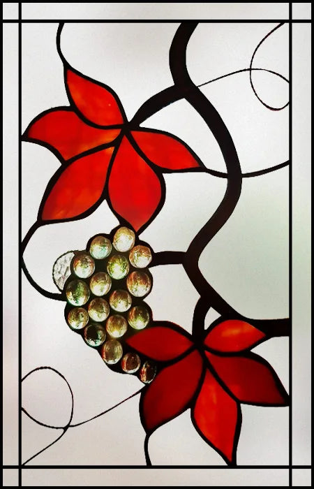 Frosted Stained Glass Window Film, Print Flowers, Static Cling,Privacy Door Sticker,Kitchen, Office, Home Decor, Customized