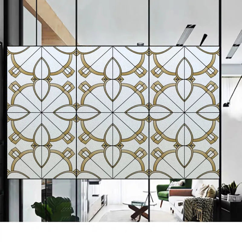 Window Film Frosted Stained Glass Films Church Static Cling Privacy Films Door Sticker Kitchen Office Home Decor Customized