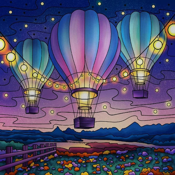 Custom size Stained Glass Wndow Film,Satic Cling Window Films,Decor Foil Stickers Window Treatment For Square Glass Hot air ball