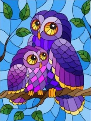 Window Film Stained Glass Stickers,Custom size Static Cling,Frosted Privacy Print Bird,Peacock,Heron,Owl,For Window Home Decor