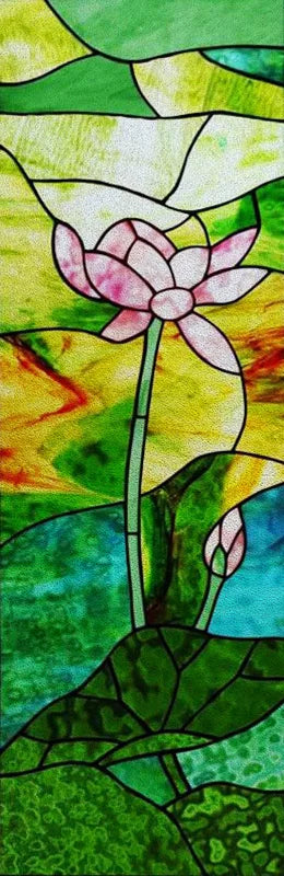 Custom size Window Film Stained Glass Films Frosted Privacy Retro European Tree Flower Colorful Door Sticker Shower Bathroom