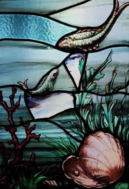 Window Film Frosted Stained Glass Films,Customized Privacy Static Cling,Retro Colorful Stickers Home Decor Bathroom Skylight