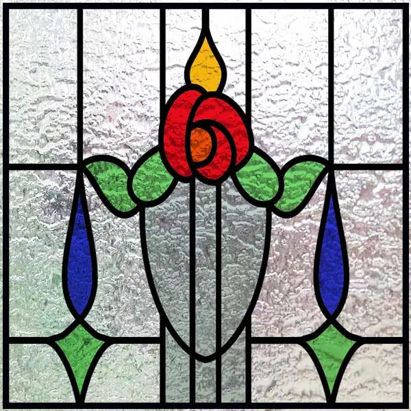 Custom size 3D Matte Window Film Stained Glass Decorative Uv Window Sticker Privacy Frosted Static Cling Window Decal for Glass