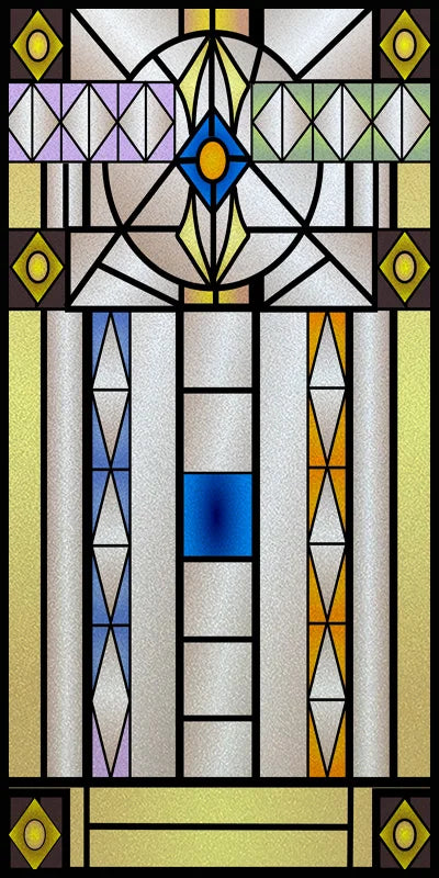 Custom Size Stained Glass Window Film, Frosted Privacy, Static Cling, Retro Matte Sticker, Bathroom Door, Office, Home Decor