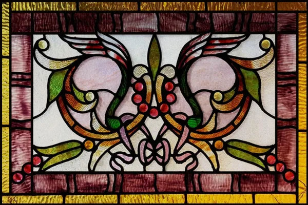 Custom Size Stained Glass Window Film, Transom Frosted Glass Sticker, Kitchen Room Door, Bathroom, Home Decor