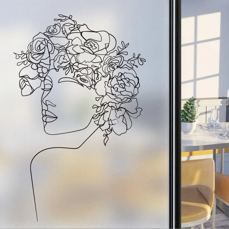 Custom Size Window Glass Films Window Film Static Cling Art Pictures Beauty Women Nude Girl Shower Nordic Obscure Stickers