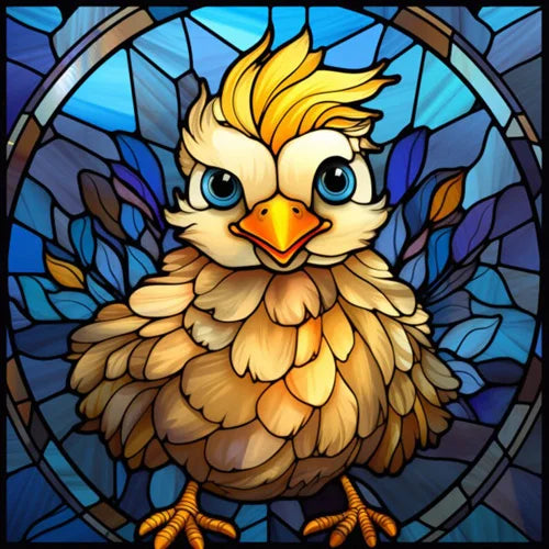 Stained Glass Window Film,Frosted Static Cling,Custom made to fit Window Size or Shape,Kitchen Bathroom Door Decor Peacock birds