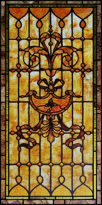 Custom Size Stained Glass Window Film, Frosted Privacy, Static Cling, Retro Matte Sticker, Bathroom Door, Office, Home Decor