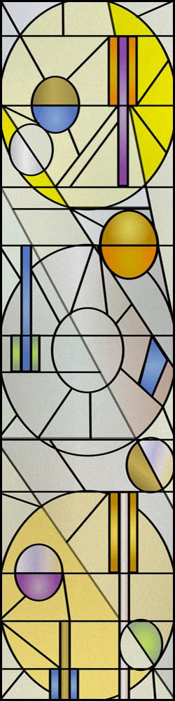 Frosted Stained Glass Window Film, Church Static Cling,Privacy Retro Door Sticker,Kitchen, Office, Home Decor, Customized