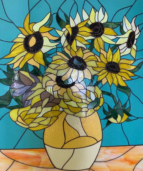 Custom size Glass Films Stained Glass Stickers Static Cling Frosted Privacy PVC Print Flower,Cat,Fish For Window Door Home Decor