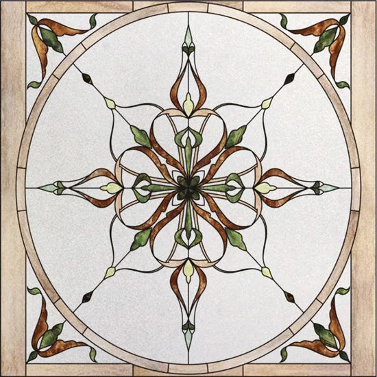 Custom size 3D Matte Window Film Stained Glass Decorative Uv Window Sticker Privacy Frosted Static Cling Window Decal for Glass