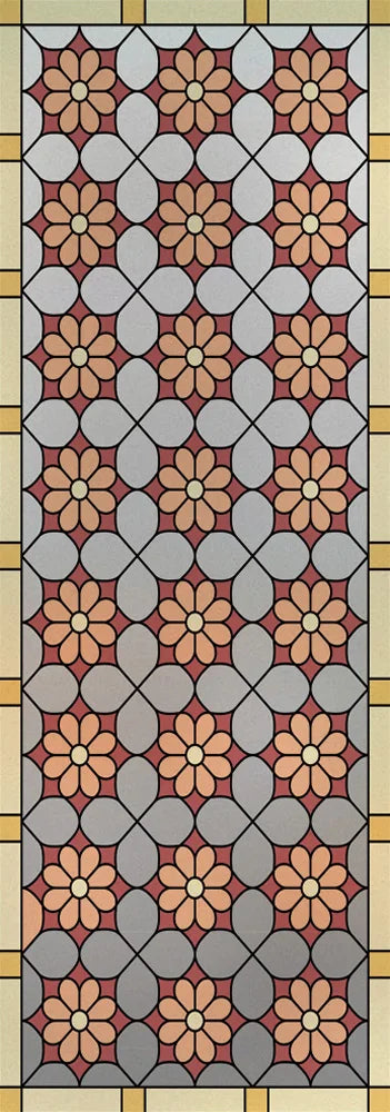 Custom Size Stained Glass Window Film Frosted Privacy Static Cling Geometric Pattern Stickers Shower Kitchen Office Home Decor