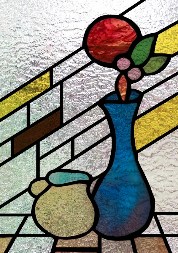 Frosted Stained Glass  Film, 3D Matte,Grid, Transparent,Static Cling,Privacy, Door Sticker,Customized for Office, Home Decor